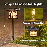 BUCASA Solar Lights Outdoor Garden 6 Pack Warm White Pathway Lights view 5