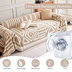 VClife Boho Couch Cover Sofa Covers, Chenille Couch