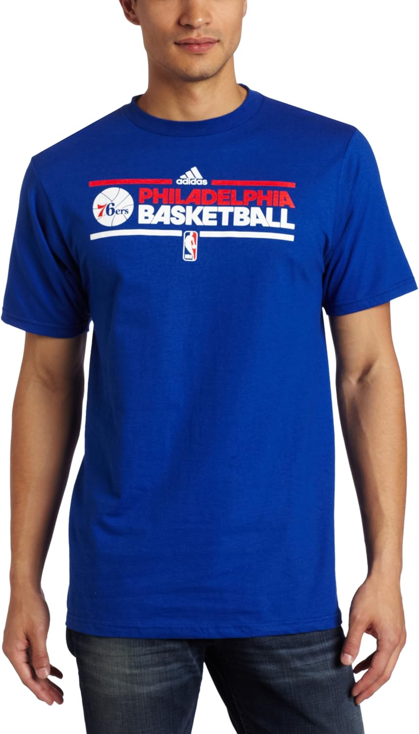 Amazon.com : NBA Philadelphia 76Ers Men's Practice Tee (Blue, Small) : Sports Fan T Shirts 
