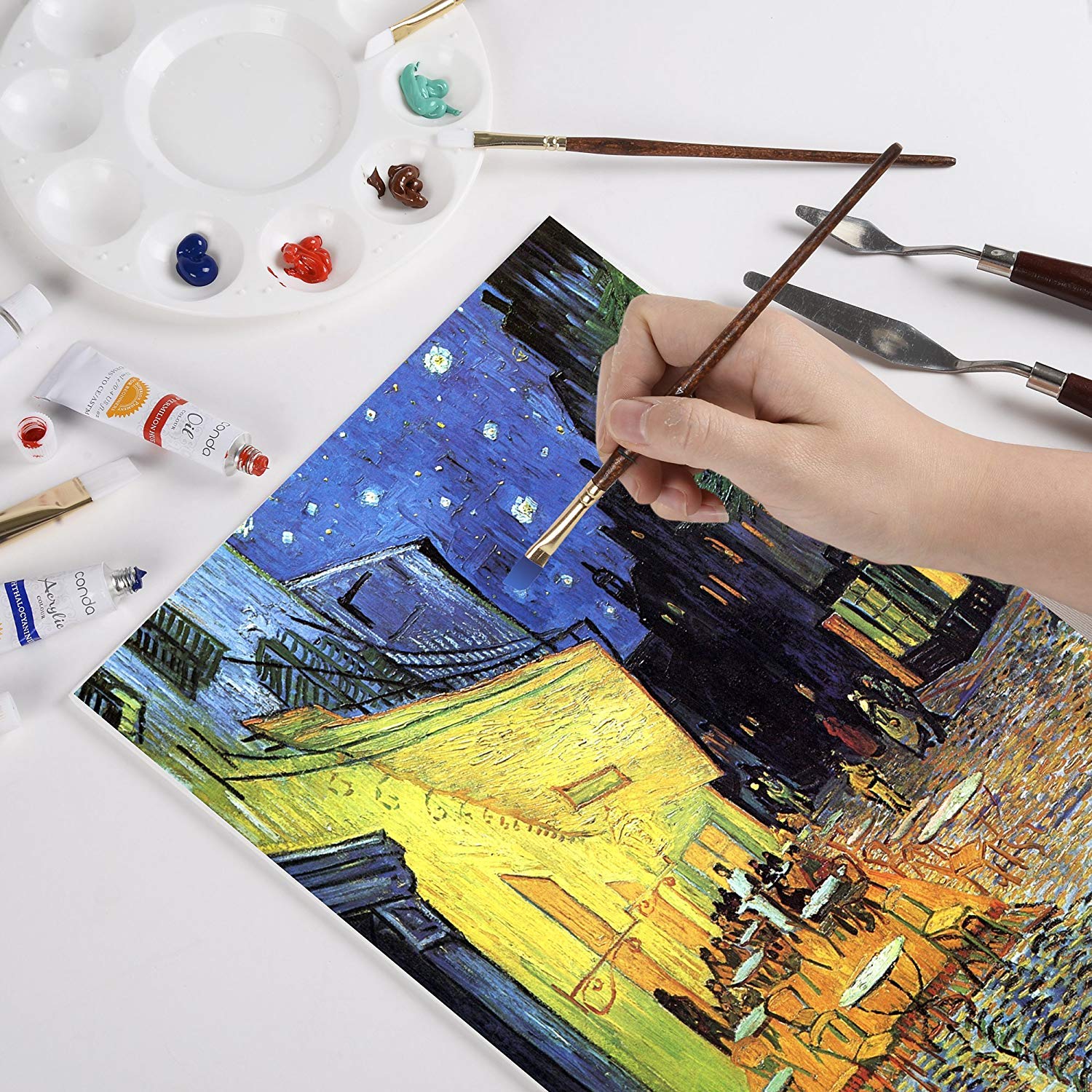 CONDA 8 x 10 inch Canvas Panels Pack of 12 Artist Quality Acid Free