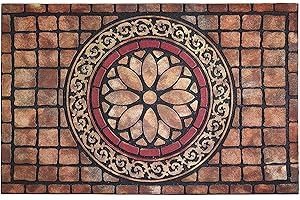 CHICHIC Rectangle Entrance Door Mat Large 24 x 36 Inch High Traffic Area Entry Way Doormat Front Door Rugs Outdoors Heavy Duty Welcome Mat, Non Slip Rubber Back Low Profile for Garage