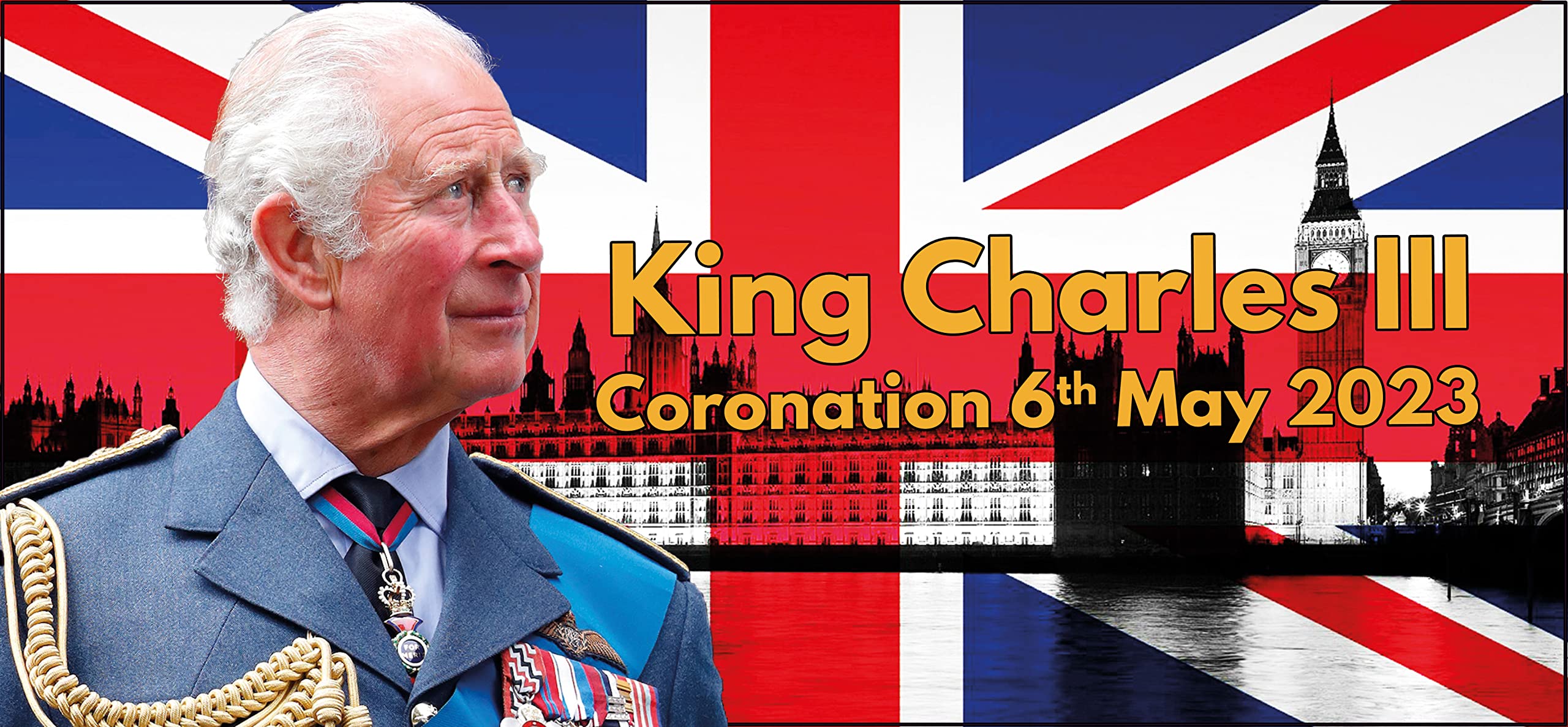 AK Giftshop King Charles III Coronation Banner Decorations (pack of 2)