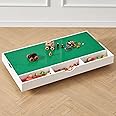 Lego Table with Storage, 3 in 1 Construction Play Table Compatible with Lego, Rolling Lego Storage with Block Board and Train Car Conveniently Store Under Bed or Sofas