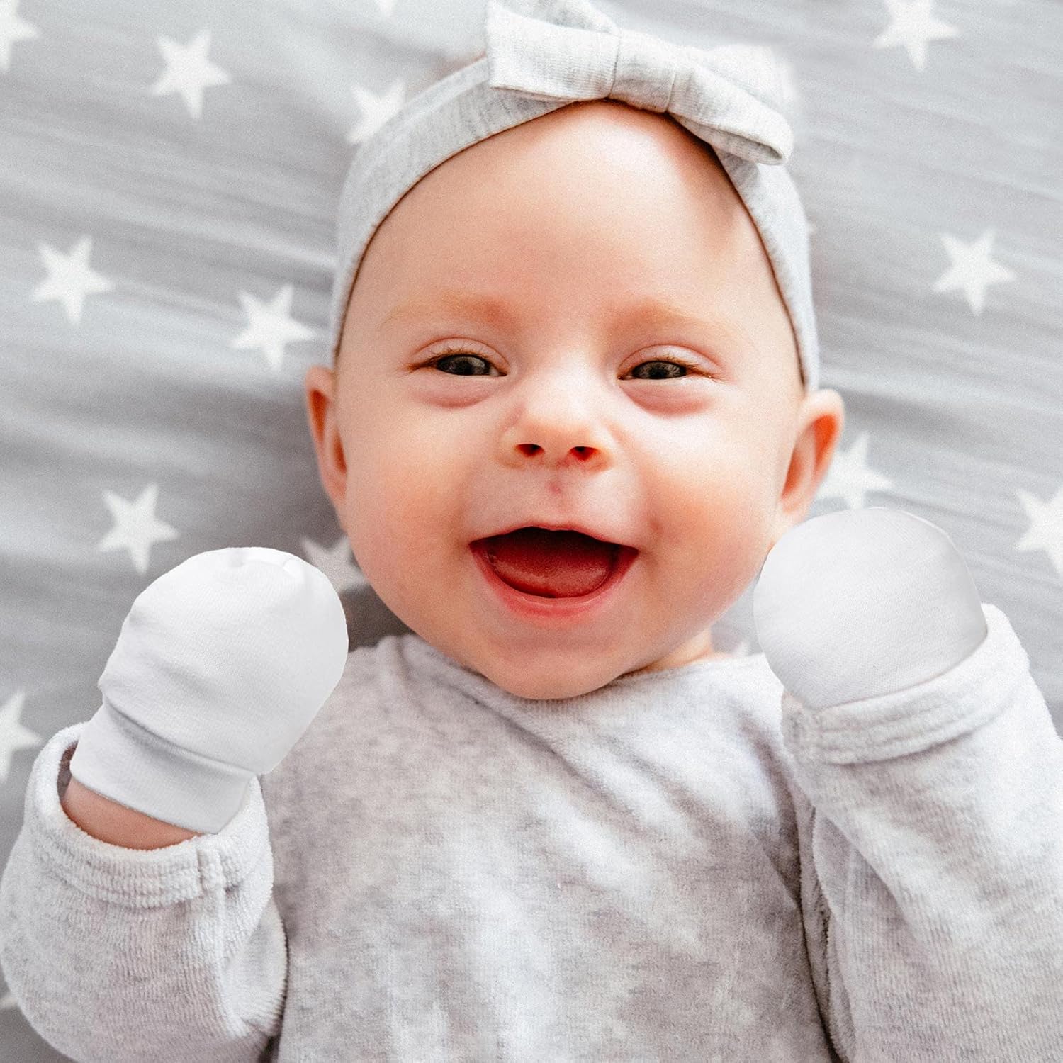 6 Pairs Newborn Baby Mittens Infant Toddler Gloves No Scratch Mittens for 0-6 Months Baby Boys Girls: Clothing