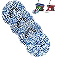 4 Pack Mop Replace Heads Compatible for O Cedar, Spin Mop Refill Head Replacement for RinseClean 2-Tank System - Fluffy Microfiber, Machine Washable and Easy to Replace