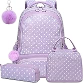 Dafelile Girls Backpack for Elementary Unicorn Backpack Kids Backpack School Bookbag for Girls 3 in 1 Set Back to School