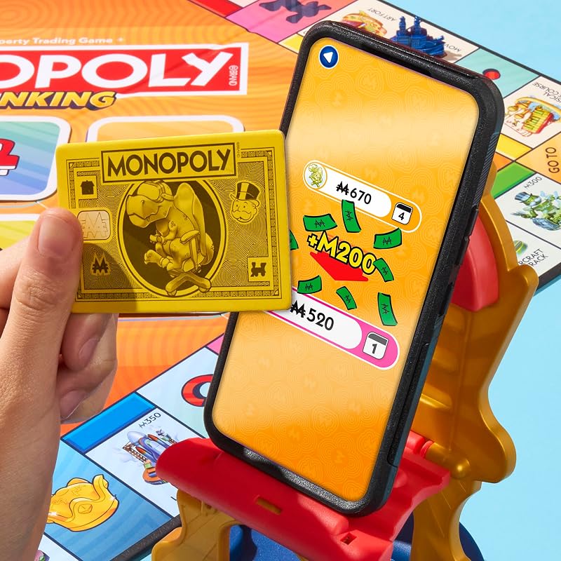 , Monopoly Banca Virtual, Juego Electrónico Familiar, App Gratuita, Fiestas con Familia y Amigos, Inversión y Estrategia, Juego de Mesa para Niños y Niñas de 8 Años o Más