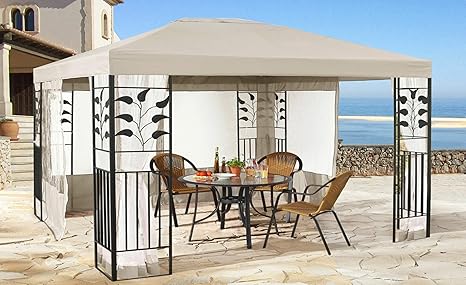 QUICK STAR 4 Seitenteile mit Moskitonetz für Blätter Pavillon 3x4m Seitenwand Sand
