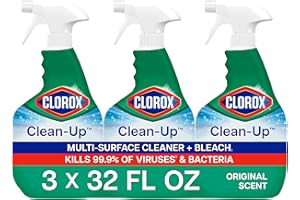 Clorox Clean-Up Multi-Surface Cleaner with Bleach, Original, Spray Bottle, 32 Fl Oz., Pack of 3