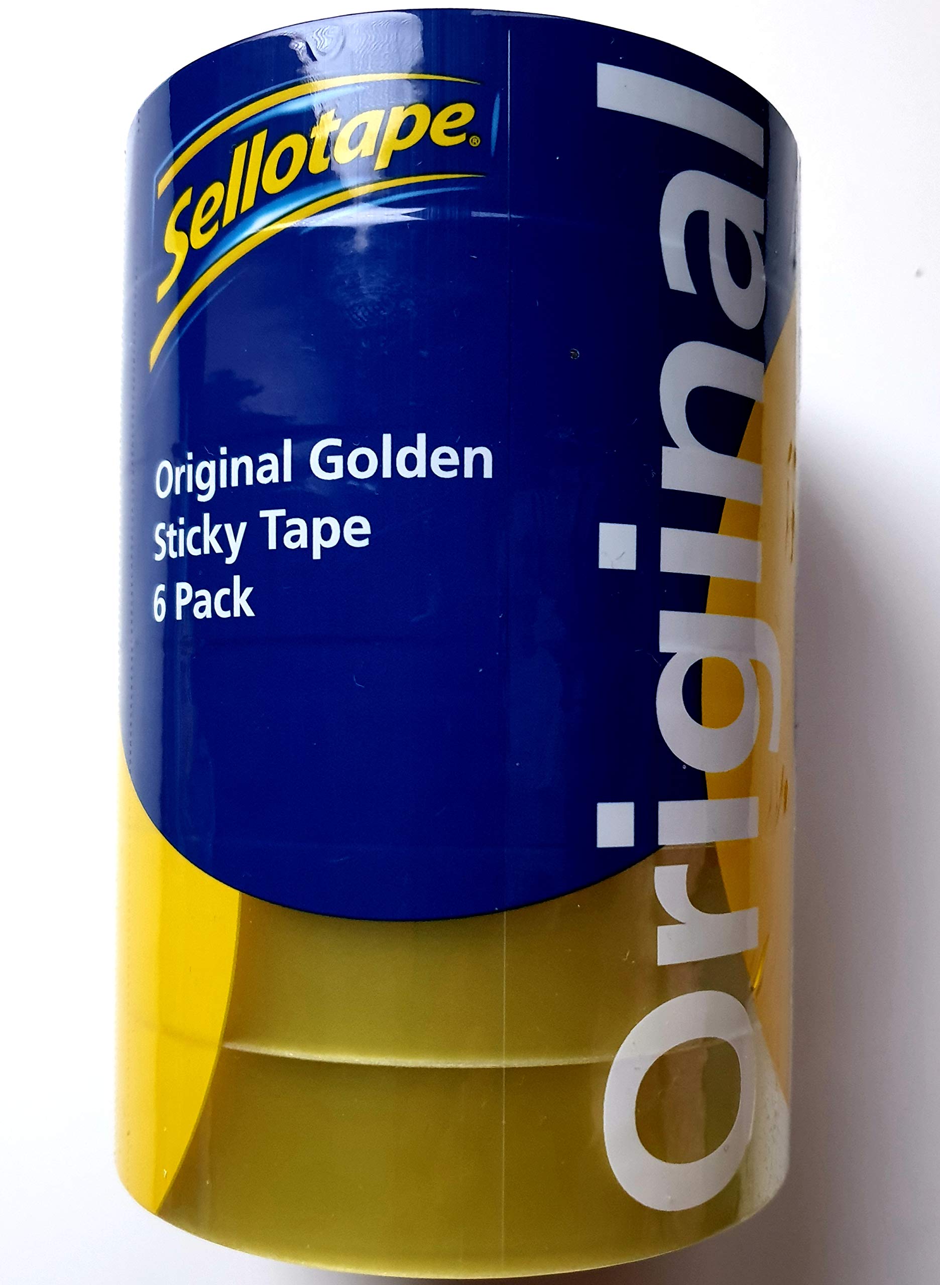 Sellotape Original Golden Tape Roll Non-static Easy-tear Retail Pack 24mmx50m Ref 1443266 [Pack 6] (1443266)