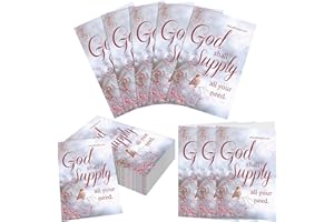 Fullhawl 100 Pcs Winter Church Bulletins Bulk 8.5" x 11" Paper Christian Winter Worship Bulletins God Shall Supply All Your Need Christmas Christian Bible School Study Supplies for Holiday Worship