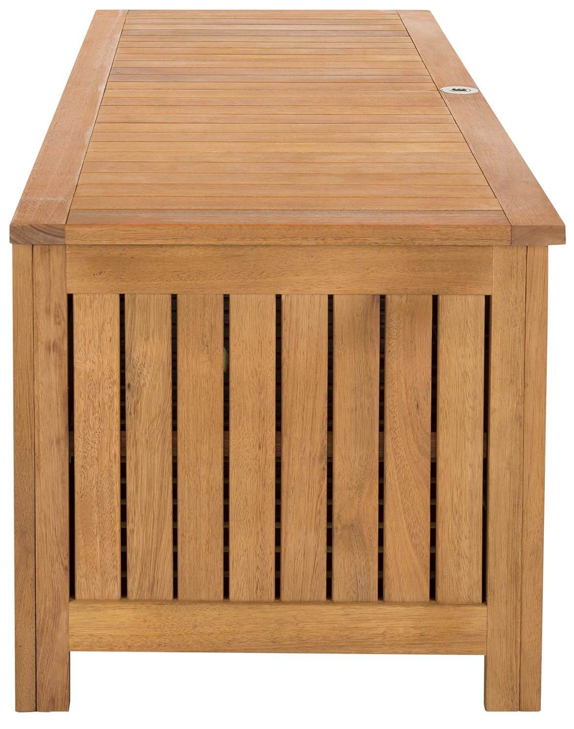safavieh teak set on Natural Safavieh Pat7037a Outdoor Collection Abri Teak 47 63 Cushion Deck Box Deck Boxes