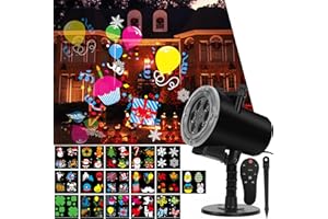 ARGIGU 4th of July Decorations Holiday Projector Light,Christmas Halloween Projector Lights Outdoor with Remote,Timer,16 HD Slides,LED Waterproof Landscape Light for Party,Wedding,Christmas,Patio and Yard