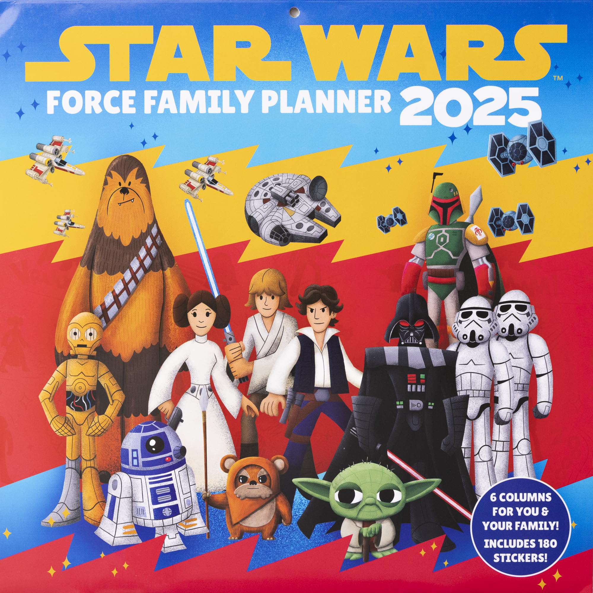 Pyramid International 16 Months Star Wars 2025 30x30 Family Planner Calendar 150gsm
