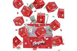 BABORUI Money Surprise Box - Christmas Gift with Confetti Explosion for Women, Men, and Kids