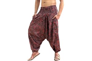 SARJANA HANDICRAFTS Men Women Cotton Harem Pants Pockets Yoga Trousers Hippie