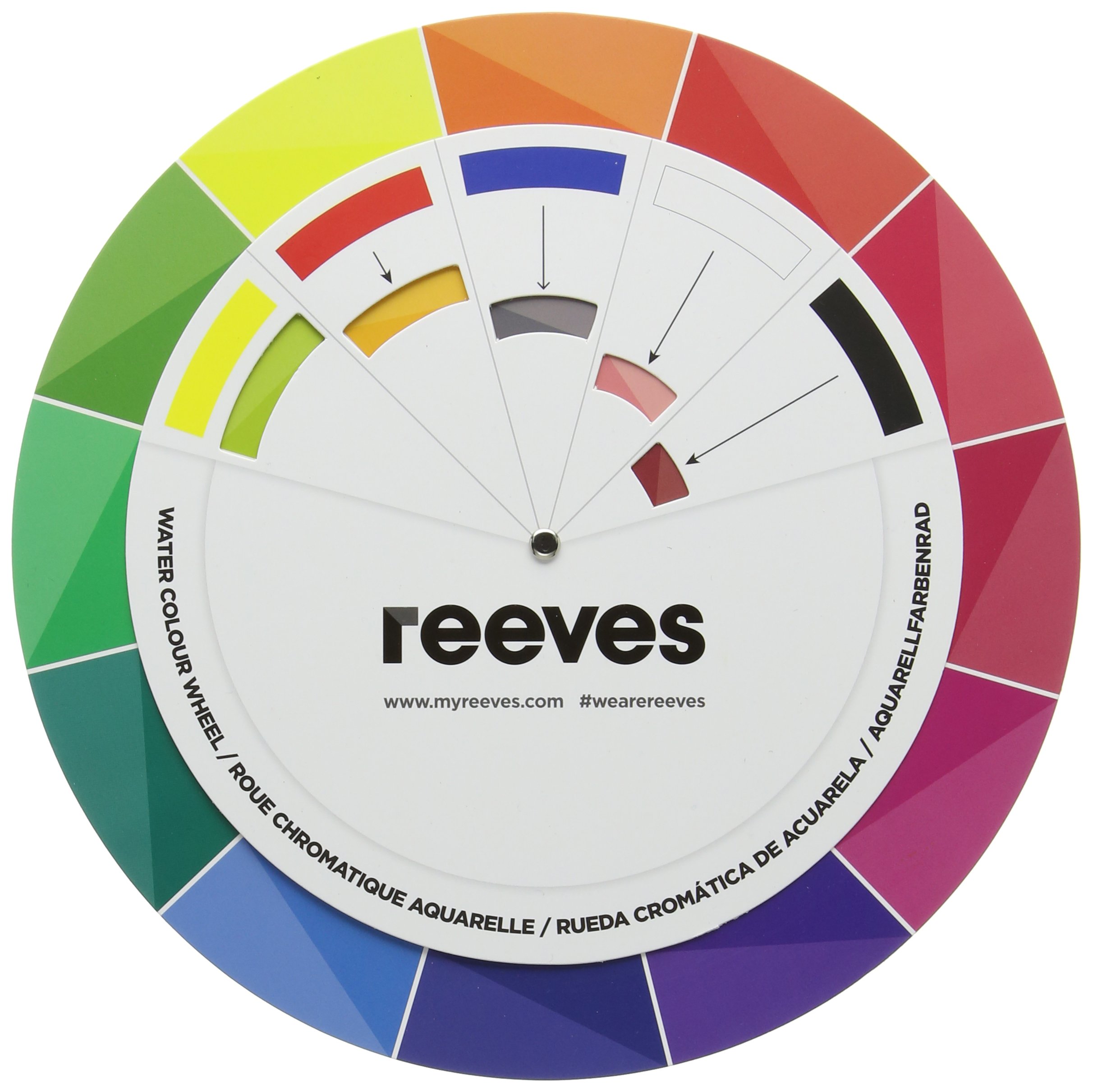 Reeves Water-Colour Paint Colour Wheel, 0.1 x 24.1 x 30.5 cm