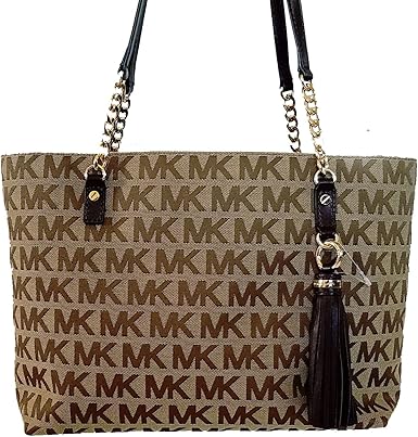mk chain tote bag