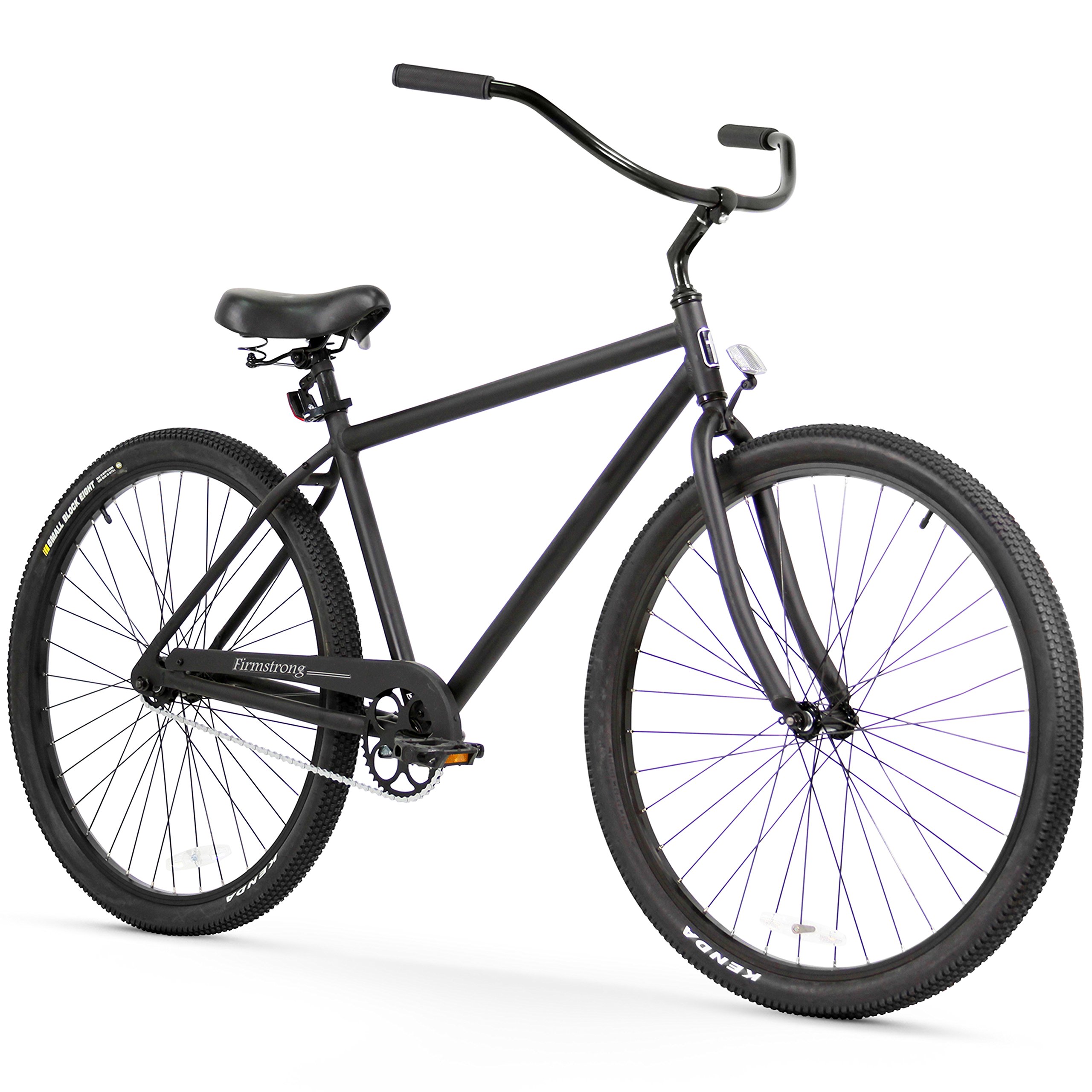 Firmstrong Black Rock Men's Single Speed Beach Cruiser Bicycle, 29-Inch, Matte Black