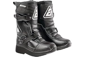 Answer Racing 446169 Powersports Motocross Protection Gear: Pee Wee Boots, Black/Black, Youth 10, 1 Pair