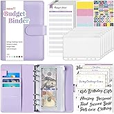 Sooez Budget Binder with Money Saving Challenge, Money Saving Binder | Cash Envelopes, Expense Sheets, Challenge Tracker &amp; Category Labels, Envelope Savings Challenges Book for Home Office School