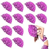 DILIBRA 24 Pcs Metallic Cheerleading Pom