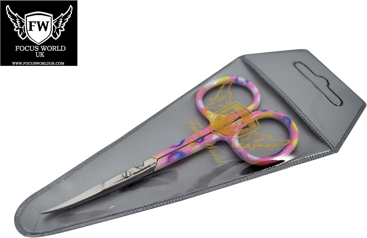 Professional Finger Toe Nail Scissors CURVED ARROW Steel Manicure Cuticle NAIL SCISSORS 3.5", Multicolor - Image 3