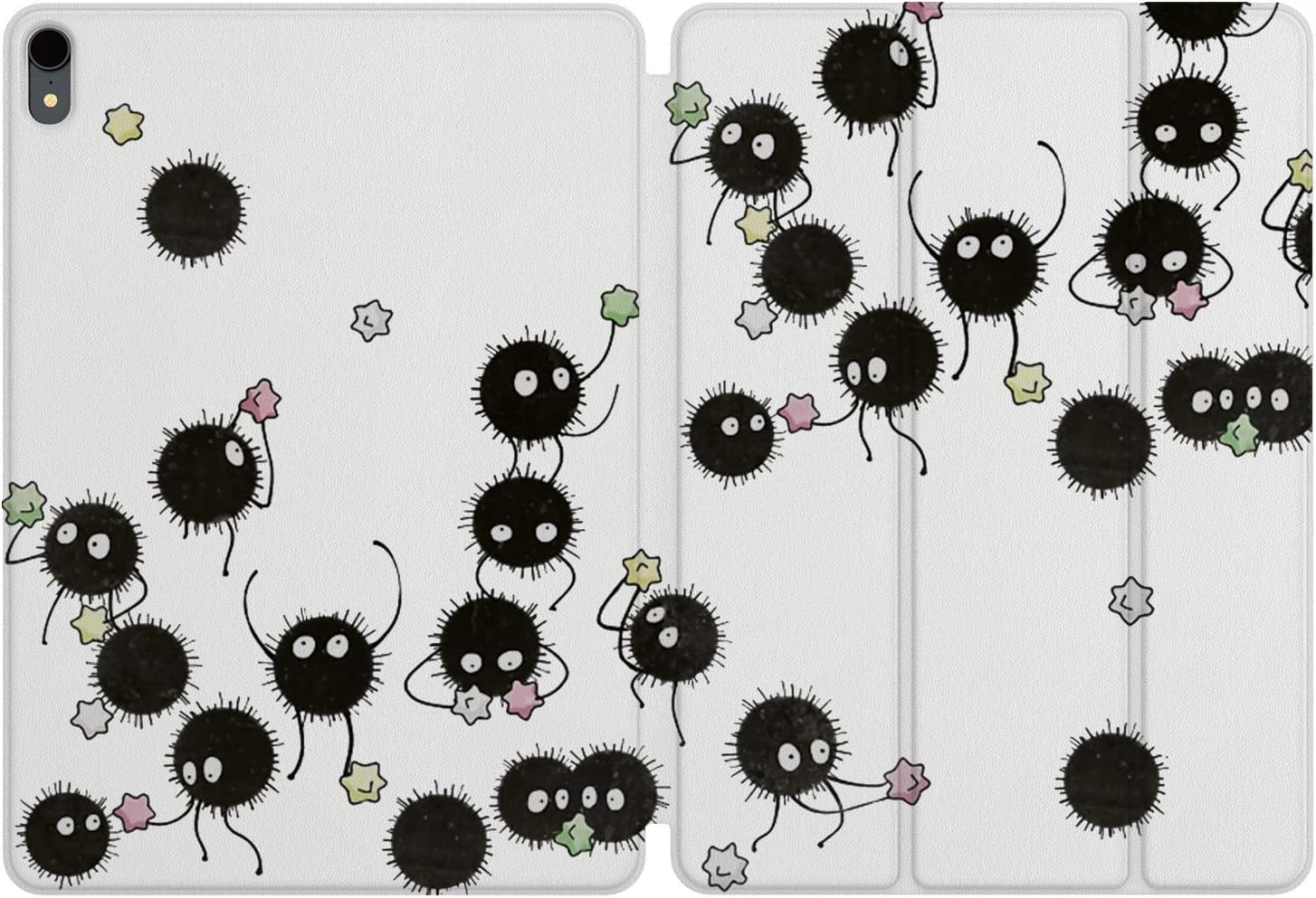 Lex Altern iPad Case Pro 11 inch 12.9 Magnetic Cover 2019 2018 3d Generation Apple Protective Hard Shell Folio Trifold Smart Auto Wake Sleep Pencil Cute Spirited Away Miyazaki Anime Print Stand Slim