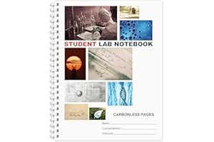 Yeplan Carbonless Lab Notebook - 8.5" x 11" Chemistry Notebook with 50 Sets of Pages, Science Grid Paper, Protective Transluc
