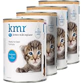 PetAg KMR Kitten Milk Replacer Liquid - 11 oz, Pack of 4 - Ready-to-Feed Kitten Formula with Prebiotics, Probiotics &amp; Vitamins for Kittens Newborn to Six Weeks Old - Easy to Digest