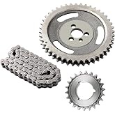OCPTY Double Row Timing Chain Set fits for Chevy for GMC 350 400 327 305 283 383 262 265 sbc sb Chain Gear V8 / 16V / VIN 6, VIN 7, VIN 8 1962-1995