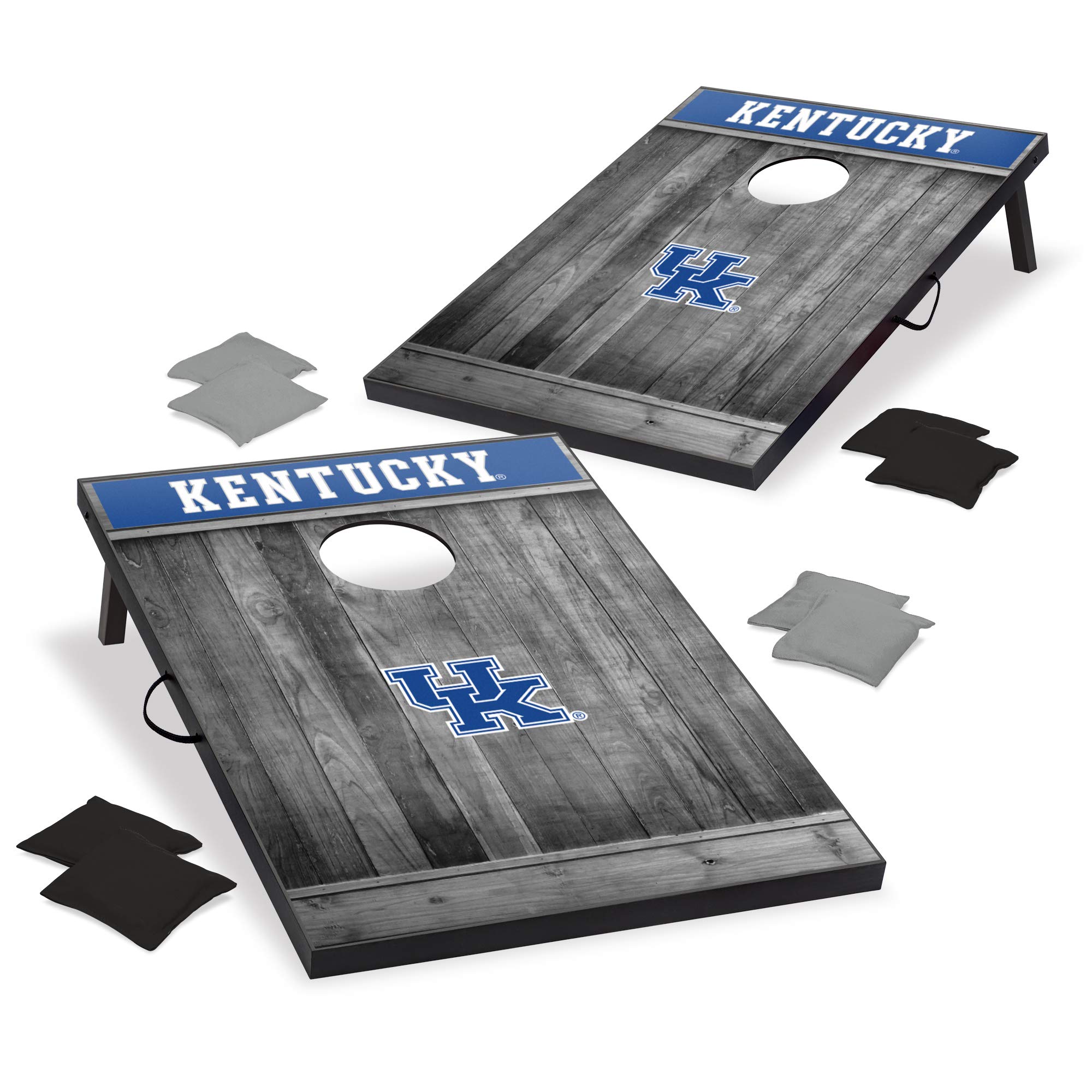 NCAA College Kentucky Wildcats Tailgate Toss - Gray Wood Designkentucky Wildcats Tailgate Toss - Gray Wood Design, Team Color, 2'X3'