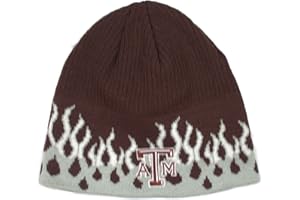 BAMA NCAA Officially Licensed Texas A&M Aggies Flame Design Cuffless Beanie Hat