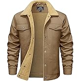 MAGCOMSEN Winter Jackets for Men Thick Thermal Fleece Lined Coats Warm Cotton Sherpa Jacket Work Cargo Multi Pockets