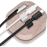 Brolena Magnetic Cord Holder, 5 Cable Clips, Desk &amp; Nightstand Organizer | 2-In-1 Cable Management, Holds Up to 5 Cables, Anti-slip Base, Charging Accessory for Home, Office &amp; Gift Giving