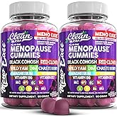Menopause Supplement For Women Gummies with Black Cohosh, Wild Yam Magnesium, Red Clover For Menopause Relief Hormone Balance Night Sweats Mood Plus Bergamot, Vitamin D3, Vitamin B12, Vitamin B6 Clean