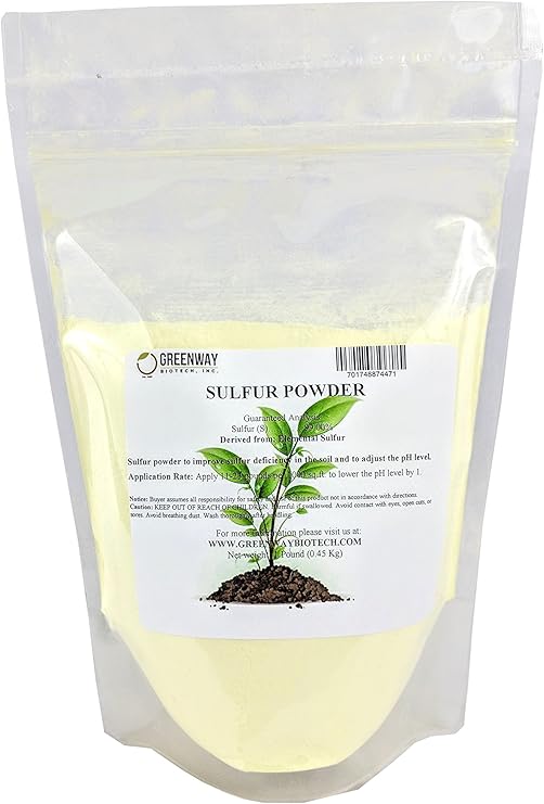 1 Pound of Sulfur Powder Fertilizer Garden & Outdoor