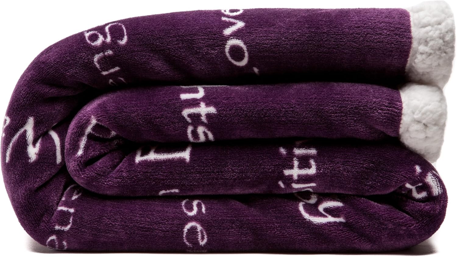 Chanasya Warm Hugs Positive Energy Healing Thoughts Caring Gift Throw Blanket - Sherpa Microfiber Comfort Gift Throw - Get Well Soon Gift for Women Men Cancer Patient - Aubergine Blanket: Home & Kitchen
