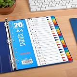 ROSSHINE A-Z File Dividers A4 6Pack with 11-Hole Pre-punched Content List view 3