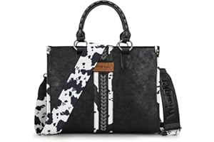 Montana West Wrangler Animal Print Tote Bag for Women Western Purse Boho Top Handle Satchel Handbag