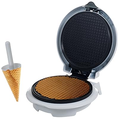 Chef Buddy 82-MM1234 Waffle Cone Maker مع نموذج مخروط