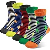 COTTON DAY Kids Boys Crew Dress Socks Bright Colorful Pattern Graphic Print