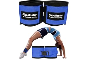 MERHOFF & LARKIN Flip Master Ankle Straps Tumbling Trainer | Gymnastics & Cheerleading Equipment For Back Flip/Tuck & Handspring Form | Adjustable Band for Girls, Boys & Adults | For Cheer, Dance & Gymnastic Practice