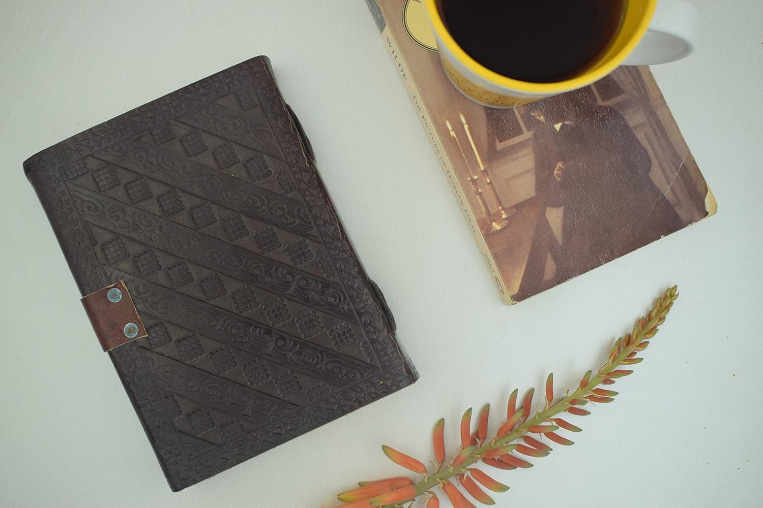 OVERDOSE Celtic Brown Leather Journal With Brass C-Lock - Handmade Journal for Students men & women - Image 5