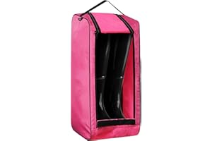 NORTH SKIN Travel Shoe Bag with Zipper Pocket Water Resistant Golf Sports Boot Bag Carry Strap Handle (Long Boot Bag, Pink)