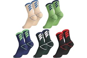 5 Pairs Kids Socks Boys Athletic Sock Soccer Basketball Sport Youth Crew Cotton Soft Breathable Socks for Outdoor 9-15 years