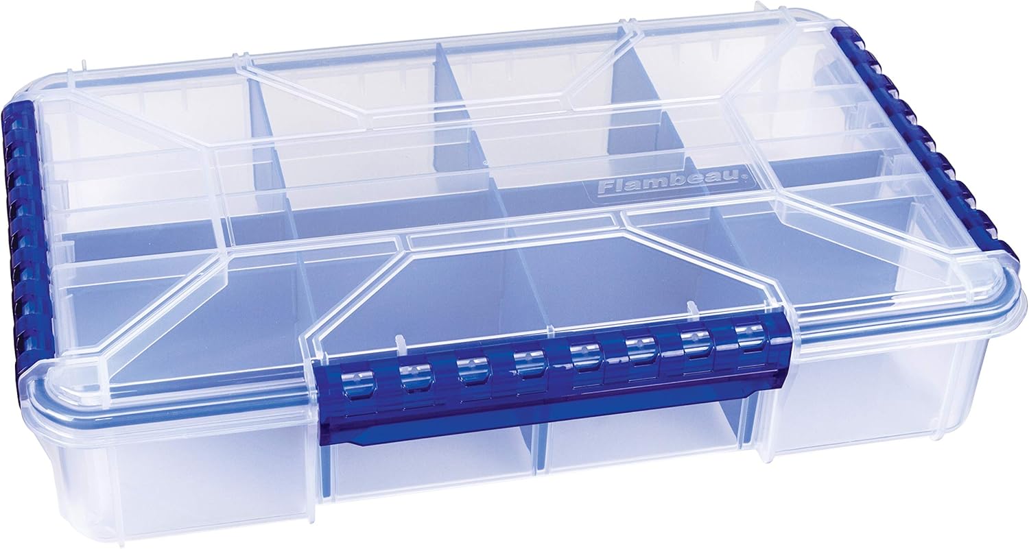 Flambeau Outdoors WP5012 Ultimate Waterproof Tuff Tainer - Double Deep - 16 Compartments (Includes (5) Zerust Dividers): Sports & Outdoors