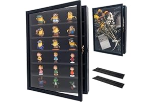 Hodeframe Shadow Box Frame with Removable Shelves, Black 12x16 Deep Memory Box Display Case for Keepsake Collectibles, Coins Military Medals Pins Wedding Flowers