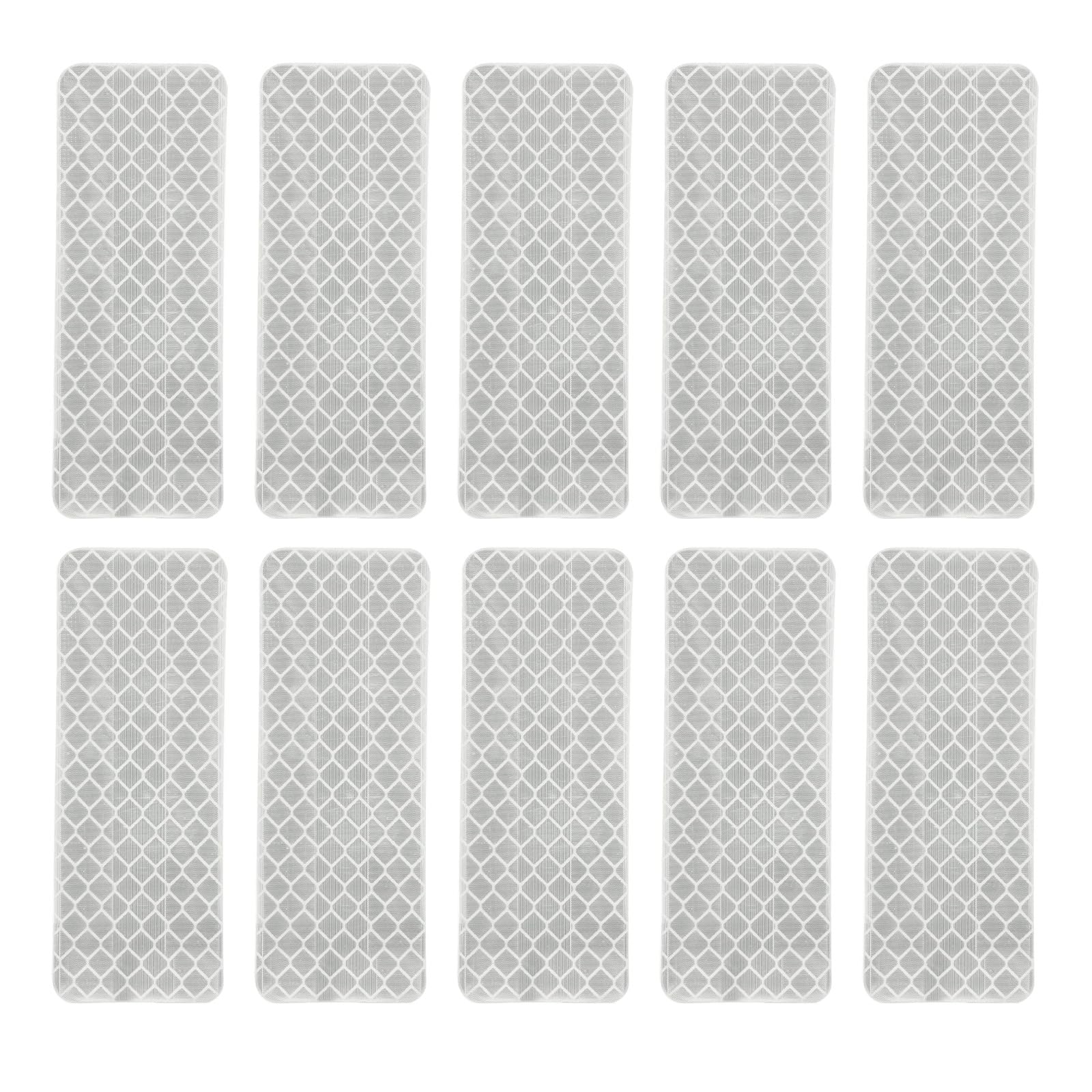PATIKIL Reflective Stickers, 30 Pcs Safety High Visibility Reflective Sticker Waterproof Driveway Reflectors for Bicycle, Motorcycle, Silver (Rectangle)