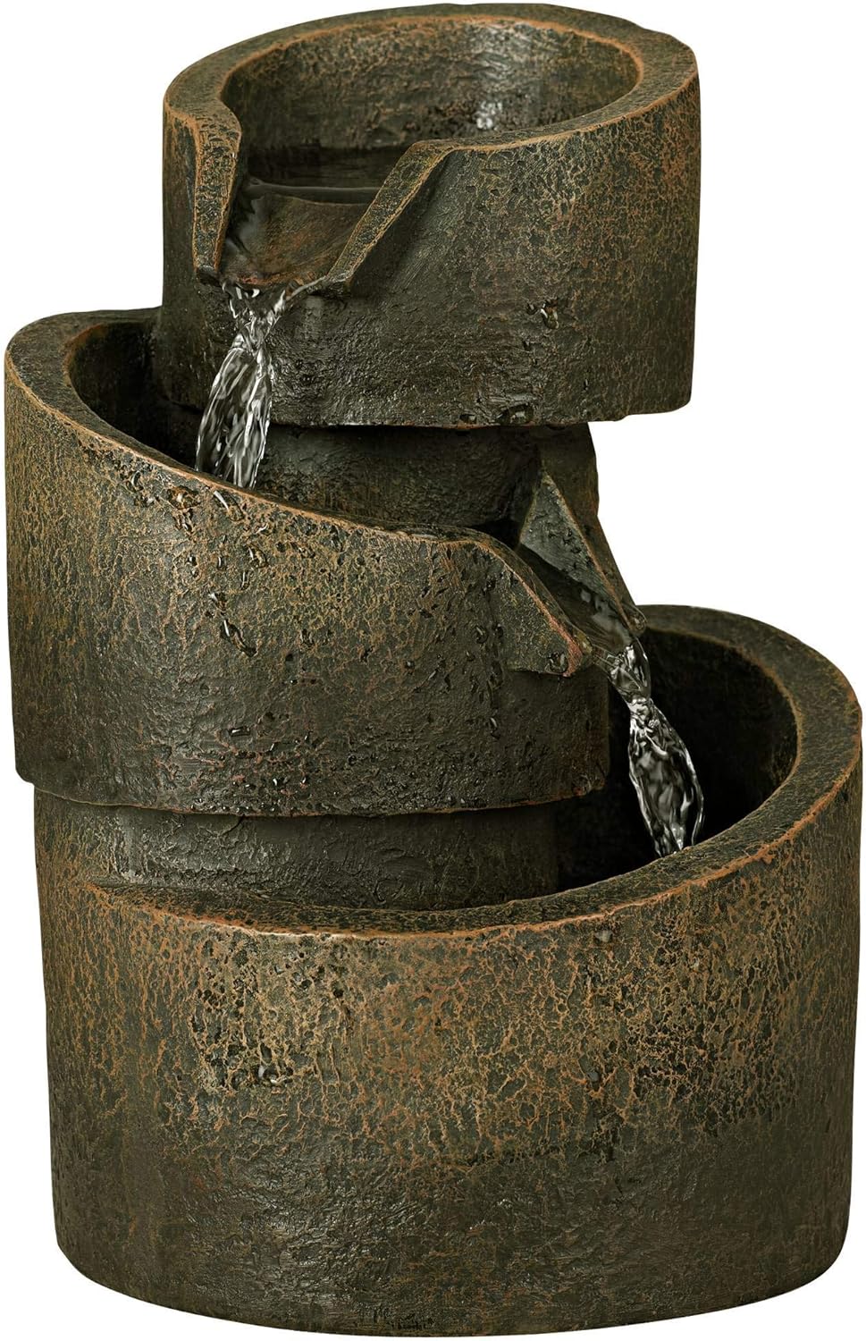 Rustic Modern Zen Indoor Table-Top Water Fountain 9 3/4" High Cascading for Table Desk Office Home Bedroom Relaxation - John Timberland: Home & Kitchen